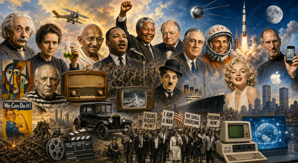 IMMAGINE AI SUI GRANDI PROTAGONISTI DEL NOVECENTO - EPOCHE DI STORIA