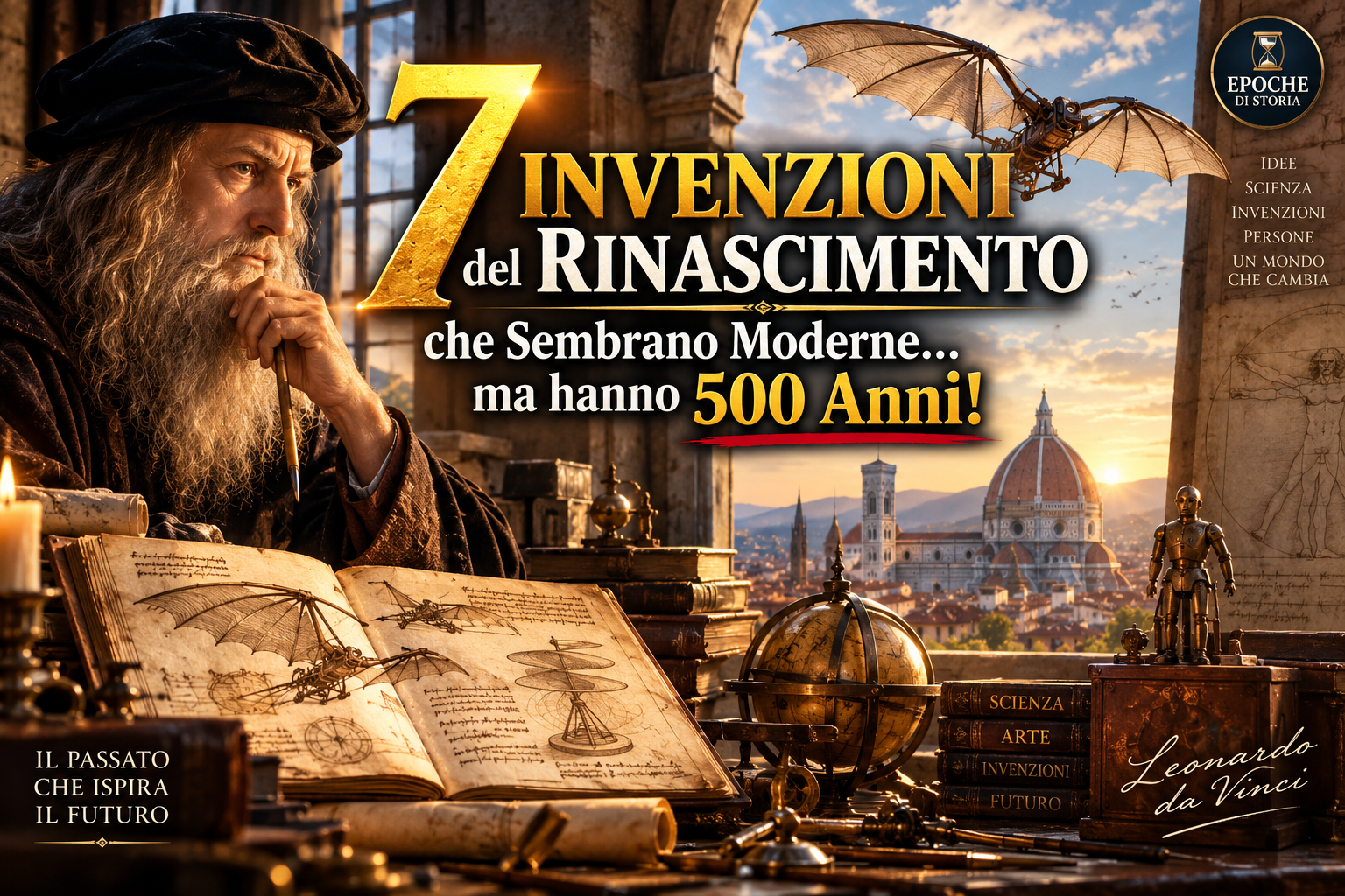 IMMAGINE AI SULLE 7 INVEZIONI DEL RINACIMENTO CHE SEMBRANO MODERNE - EPOCHE DI STORIA